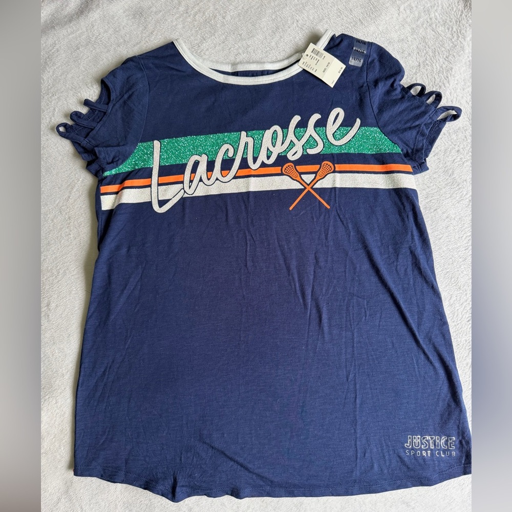 Justice Glitter Lacrosse Shirt